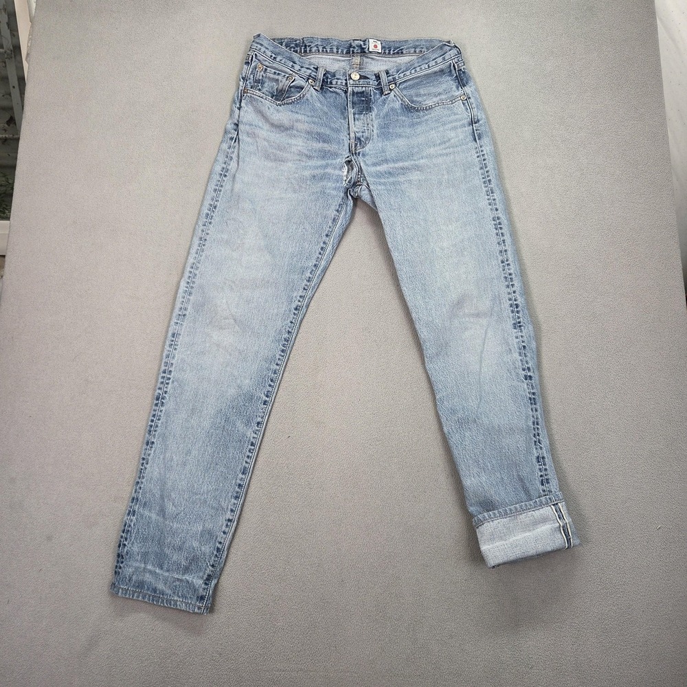 Edwin Jeans Mens Japan Selvedge Tapered Button Fly Light Wash Fits 30x30